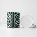New Zealand Maori Niho Taniwha Ceramic Mug Papua Shell - Mangopare Puhoro Pattern