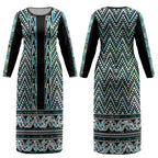 New Zealand Maori Niho Taniwha Couples Matching Long Sleeve Bodycon Dress and Hawaiian Shirt Papua Shell - Mangopare Puhoro Pattern LT9
