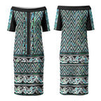 New Zealand Maori Niho Taniwha Couples Matching Puletasi and Hawaiian Shirt Papua Shell - Mangopare Puhoro Pattern LT9