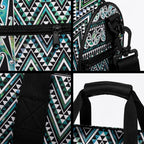 New Zealand Maori Niho Taniwha Duffle Bag Papua Shell - Mangopare Puhoro Pattern