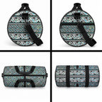 New Zealand Maori Niho Taniwha Duffle Bag Papua Shell - Mangopare Puhoro Pattern