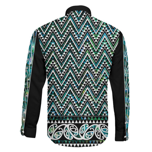 New Zealand Maori Niho Taniwha Family Matching Off Shoulder Short Dress and Hawaiian Shirt Papua Shell - Mangopare Puhoro Pattern