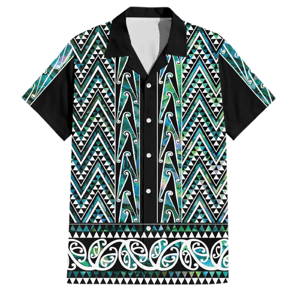 New Zealand Maori Niho Taniwha Family Matching Short Sleeve Bodycon Dress and Hawaiian Shirt Papua Shell - Mangopare Puhoro Pattern