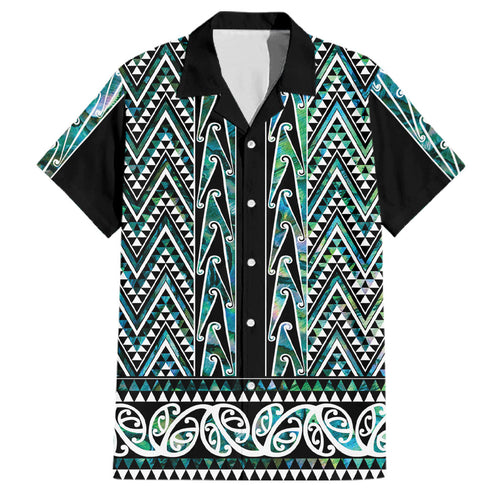 New Zealand Maori Niho Taniwha Family Matching Short Sleeve Bodycon Dress and Hawaiian Shirt Papua Shell - Mangopare Puhoro Pattern
