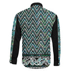 New Zealand Maori Niho Taniwha Family Matching Short Sleeve Bodycon Dress and Hawaiian Shirt Papua Shell - Mangopare Puhoro Pattern