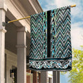 New Zealand Maori Niho Taniwha Garden Flag Papua Shell - Mangopare Puhoro Pattern