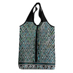 New Zealand Maori Niho Taniwha Grocery Bag Papua Shell - Mangopare Puhoro Pattern