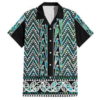 New Zealand Maori Niho Taniwha Hawaiian Shirt Papua Shell - Mangopare Puhoro Pattern