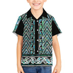 New Zealand Maori Niho Taniwha Hawaiian Shirt Papua Shell - Mangopare Puhoro Pattern