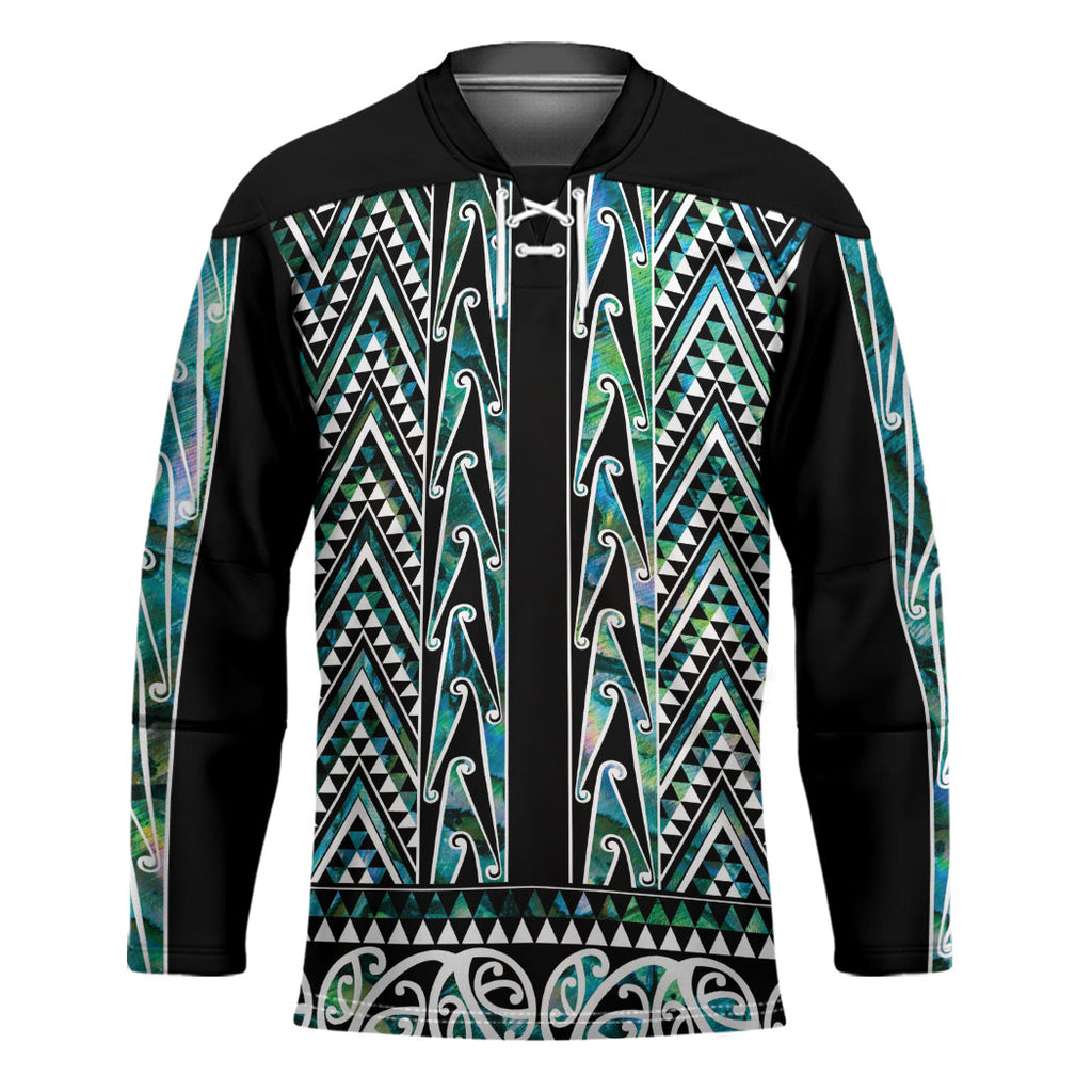 New Zealand Maori Niho Taniwha Hockey Jersey Papua Shell - Mangopare Puhoro Pattern