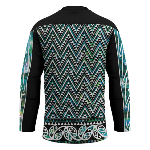 New Zealand Maori Niho Taniwha Hockey Jersey Papua Shell - Mangopare Puhoro Pattern