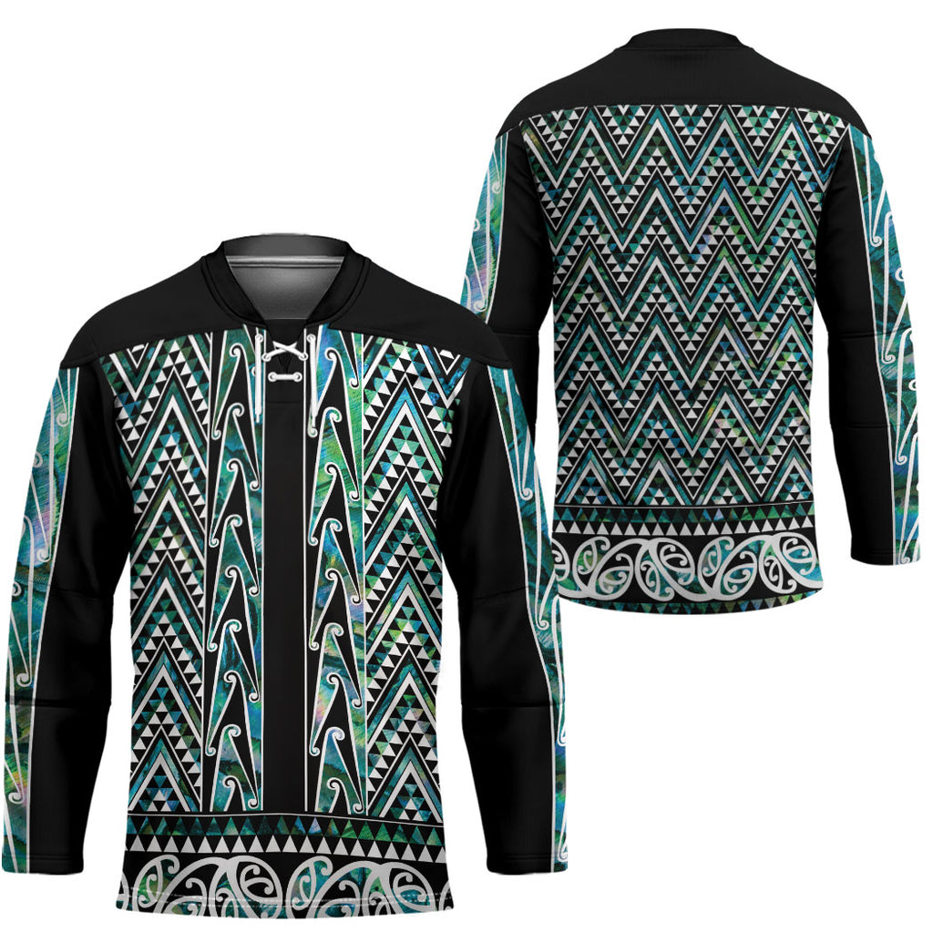 New Zealand Maori Niho Taniwha Hockey Jersey Papua Shell - Mangopare Puhoro Pattern