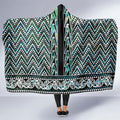 New Zealand Maori Niho Taniwha Hooded Blanket Papua Shell - Mangopare Puhoro Pattern