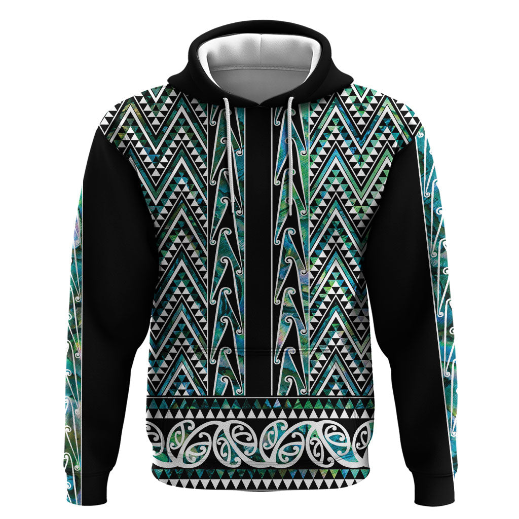 New Zealand Maori Niho Taniwha Hoodie Papua Shell - Mangopare Puhoro Pattern