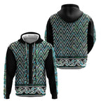 New Zealand Maori Niho Taniwha Hoodie Papua Shell - Mangopare Puhoro Pattern