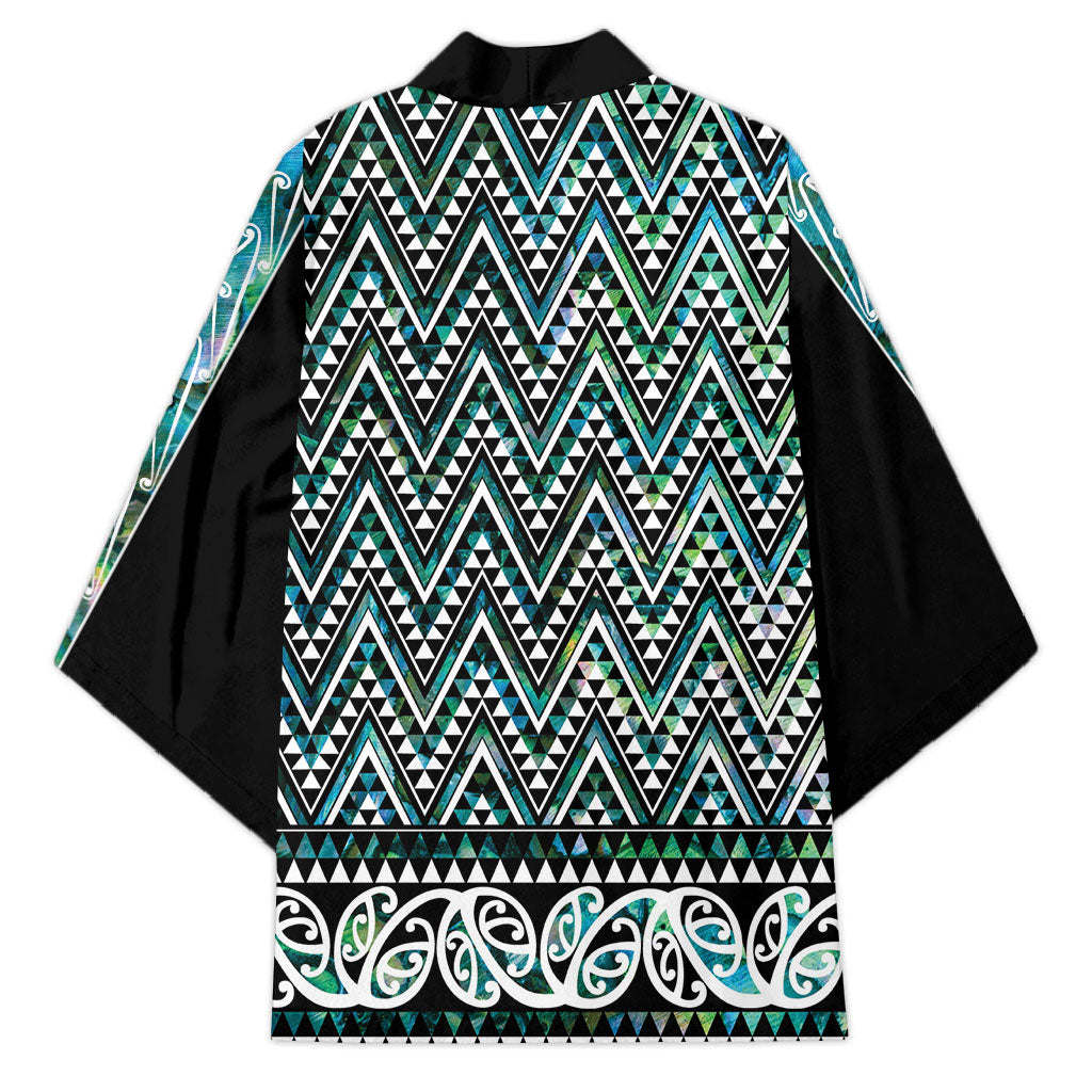 New Zealand Maori Niho Taniwha Kimono Papua Shell - Mangopare Puhoro Pattern