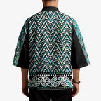 New Zealand Maori Niho Taniwha Kimono Papua Shell - Mangopare Puhoro Pattern