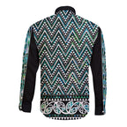 New Zealand Maori Niho Taniwha Long Sleeve Button Shirt Papua Shell - Mangopare Puhoro Pattern