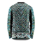 New Zealand Maori Niho Taniwha Long Sleeve Shirt Papua Shell - Mangopare Puhoro Pattern