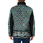 New Zealand Maori Niho Taniwha Padded Jacket Papua Shell - Mangopare Puhoro Pattern