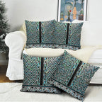 New Zealand Maori Niho Taniwha Pillow Cover Papua Shell - Mangopare Puhoro Pattern