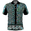 New Zealand Maori Niho Taniwha Polo Shirt Papua Shell - Mangopare Puhoro Pattern