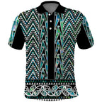New Zealand Maori Niho Taniwha Polo Shirt Papua Shell - Mangopare Puhoro Pattern