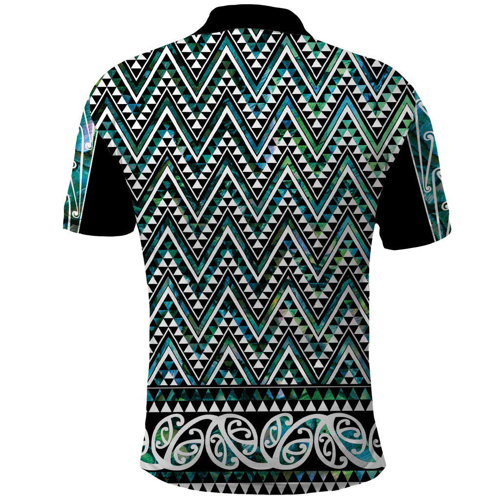New Zealand Maori Niho Taniwha Polo Shirt Papua Shell - Mangopare Puhoro Pattern