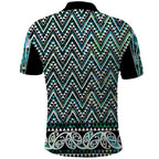 New Zealand Maori Niho Taniwha Polo Shirt Papua Shell - Mangopare Puhoro Pattern