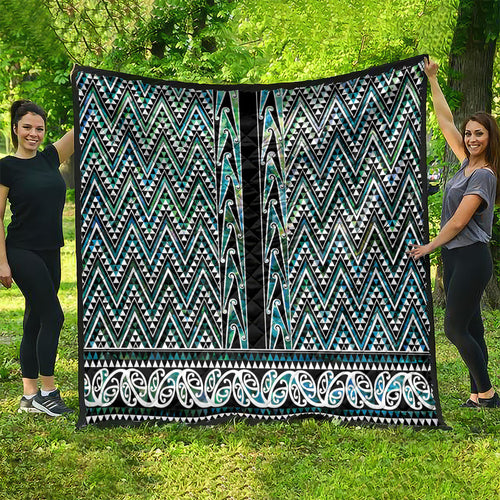 New Zealand Maori Niho Taniwha Quilt Papua Shell - Mangopare Puhoro Pattern