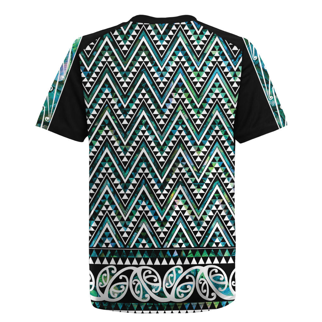 New Zealand Maori Niho Taniwha Rugby Jersey Papua Shell - Mangopare Puhoro Pattern
