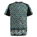 New Zealand Maori Niho Taniwha Rugby Jersey Papua Shell - Mangopare Puhoro Pattern