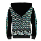 New Zealand Maori Niho Taniwha Sherpa Hoodie Papua Shell - Mangopare Puhoro Pattern