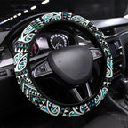 New Zealand Maori Niho Taniwha Steering Wheel Cover Papua Shell - Mangopare Puhoro Pattern