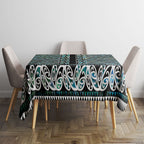 New Zealand Maori Niho Taniwha Tablecloth Papua Shell - Mangopare Puhoro Pattern