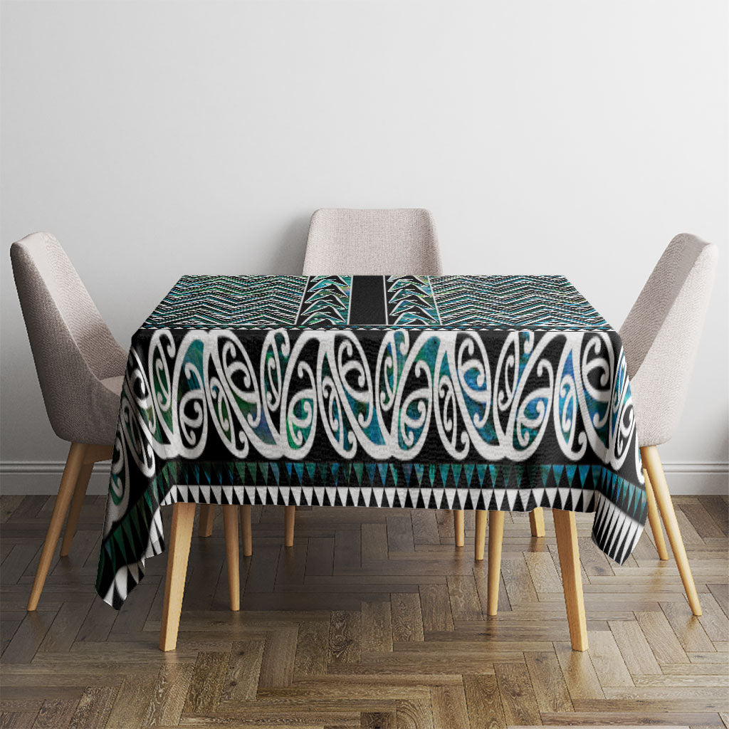 New Zealand Maori Niho Taniwha Tablecloth Papua Shell - Mangopare Puhoro Pattern