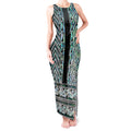New Zealand Maori Niho Taniwha Tank Maxi Dress Papua Shell - Mangopare Puhoro Pattern
