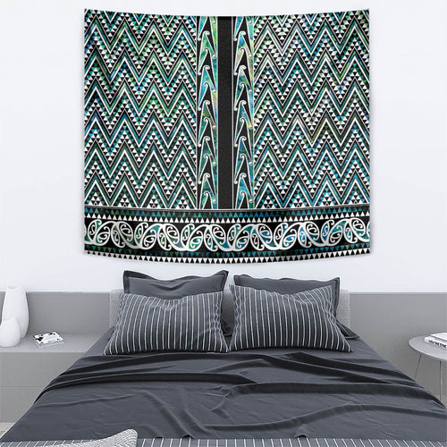 New Zealand Maori Niho Taniwha Tapestry Papua Shell - Mangopare Puhoro Pattern
