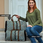 New Zealand Maori Niho Taniwha Travel Bag Papua Shell - Mangopare Puhoro Pattern
