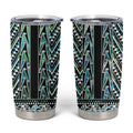 New Zealand Maori Niho Taniwha Tumbler Cup Papua Shell - Mangopare Puhoro Pattern
