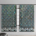 New Zealand Maori Niho Taniwha Window Curtain Papua Shell - Mangopare Puhoro Pattern