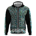 New Zealand Maori Niho Taniwha Zip Hoodie Papua Shell - Mangopare Puhoro Pattern