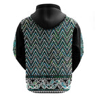 New Zealand Maori Niho Taniwha Zip Hoodie Papua Shell - Mangopare Puhoro Pattern