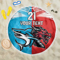 Custom Sharks-Dragons Rugby Beach Blanket With Sporty Style