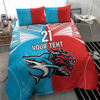 Custom Sharks-Dragons Rugby Bedding Set With Sporty Style