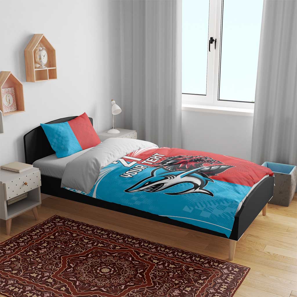 Custom Sharks-Dragons Rugby Bedding Set With Sporty Style