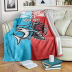 Custom Sharks-Dragons Rugby Blanket With Sporty Style