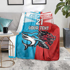 Custom Sharks-Dragons Rugby Blanket With Sporty Style