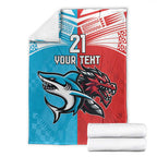 Custom Sharks-Dragons Rugby Blanket With Sporty Style