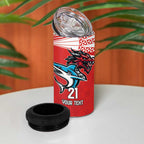 Custom Sharks-Dragons Rugby 4 in 1 Can Cooler Tumbler With Sporty Style